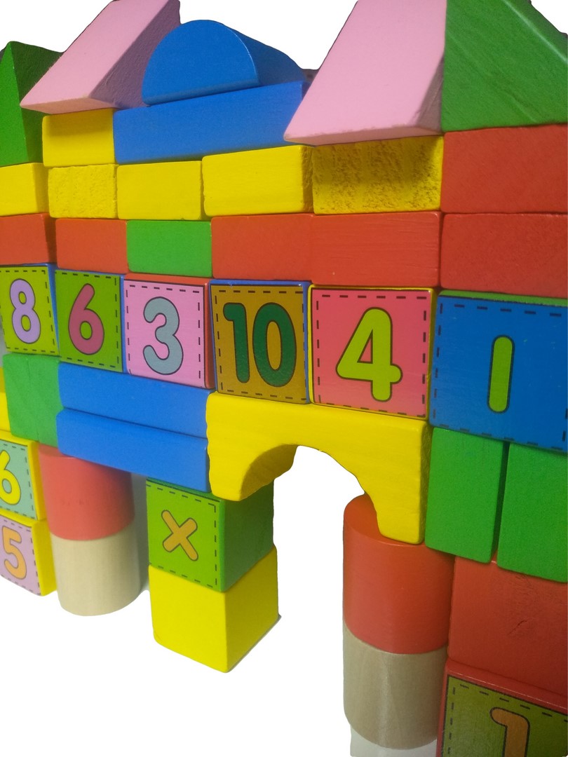 drewniane klocki edukacyjne matematyczne układanka dla dzieci
